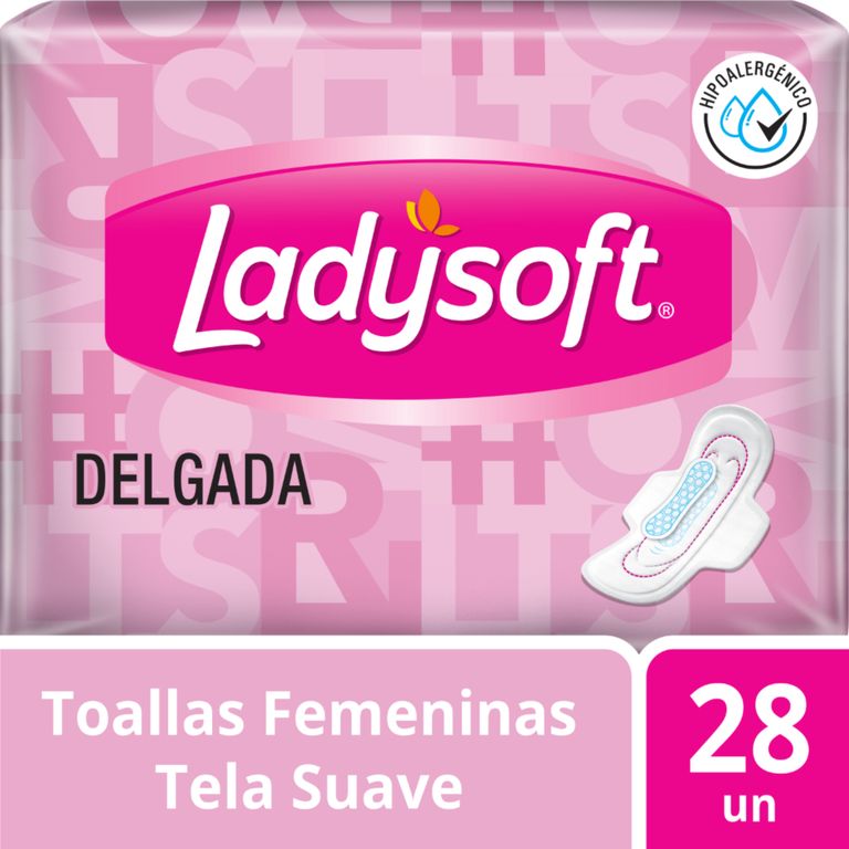 Toallas Higiénicas Ladysoft Delgada Tela Suave Empaque 28 Und