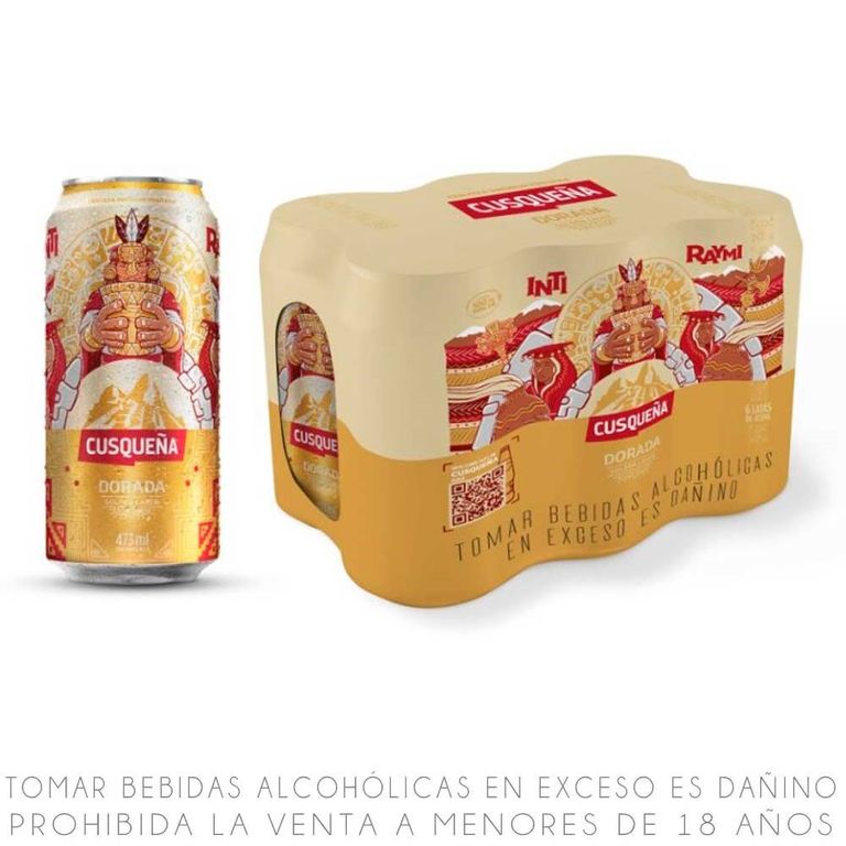 Cerveza Cusqueña Dorada Sixpack Lata 473 mL