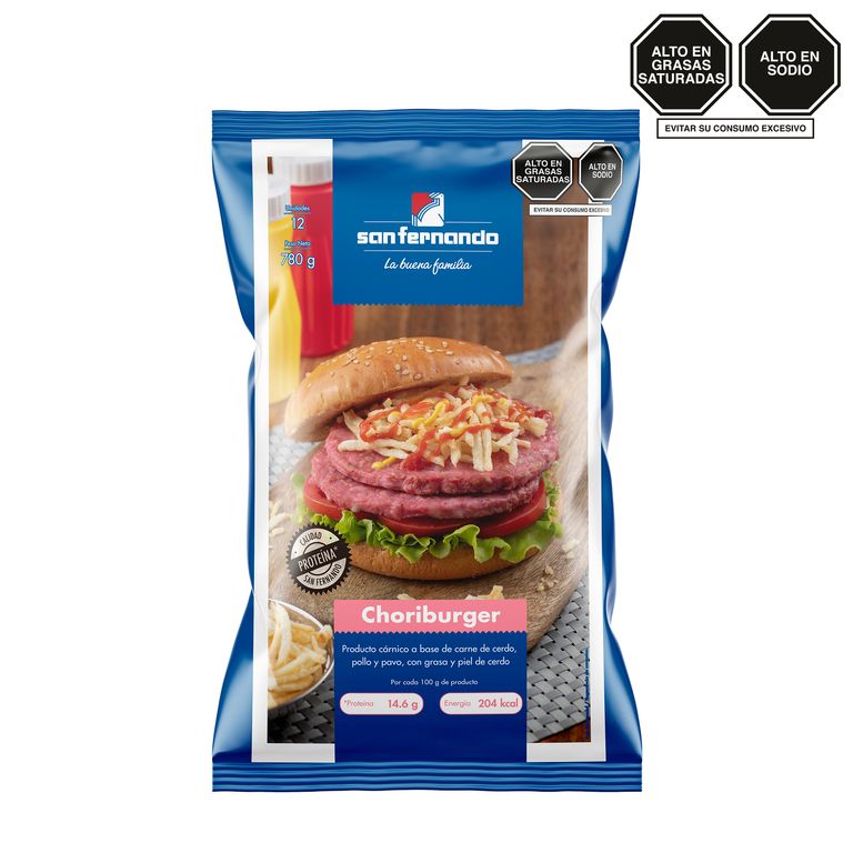 Hamburguesa Choriburguer San Fernando Empaque 780 g