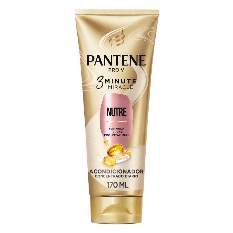 Acondicionador Pantene 3 Minute Miracle Nutre Con Colágeno Y Perlas Pro-vitaminas Envase 170 mL