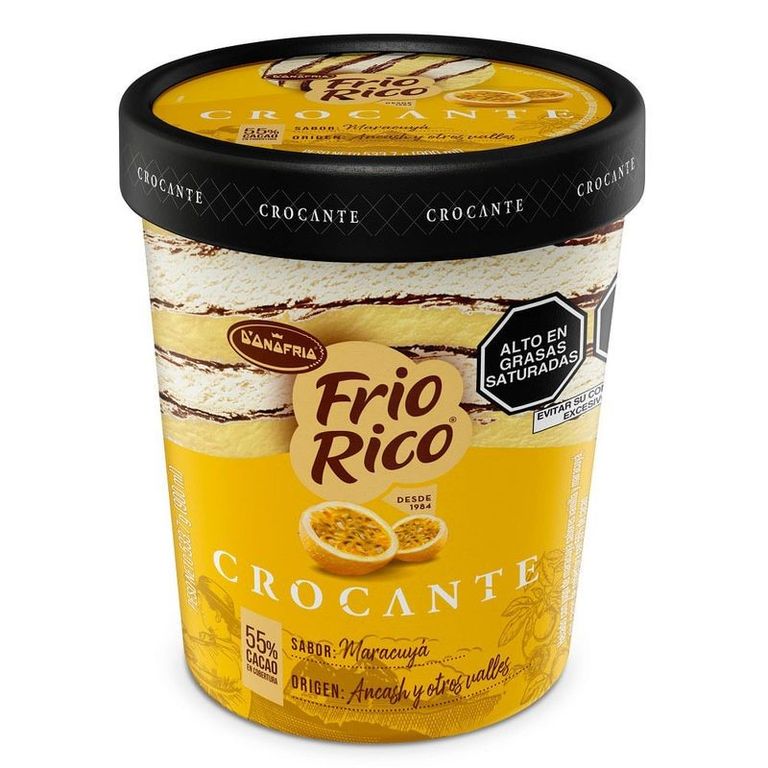 Helado Frío Rico Crocante Maracuyá Envase 900 mL