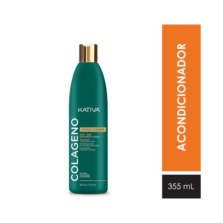 Acondicionador Kativa Anti Age Softness & Shine Envase 355 mL
