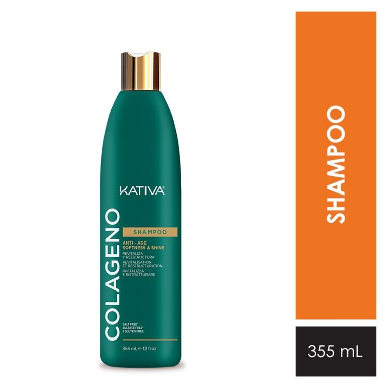 Shampoo Kativa Anti Age Softness & Shine Botella 355 mL