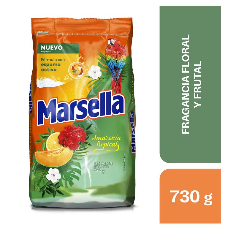 Detergente en Polvo Marsella Amazonia Tropical Bolsa 730 g