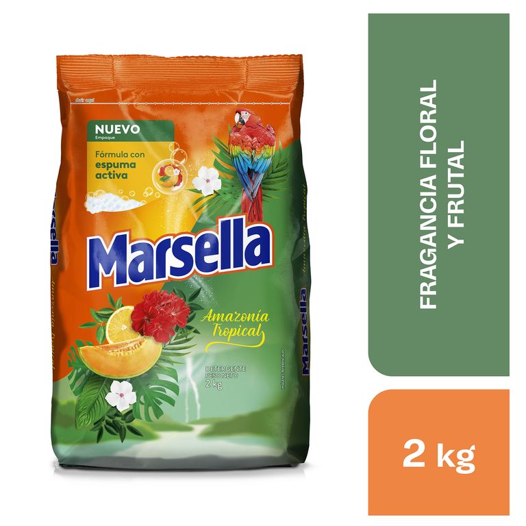 Detergente en Polvo Marsella Amazonia Tropical Bolsa 2 Kg