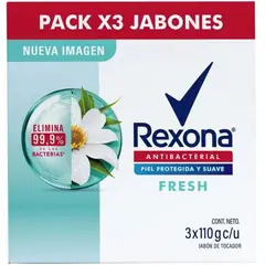 REXONA - JABON TDOR ANTBACT FRESH 110GX3