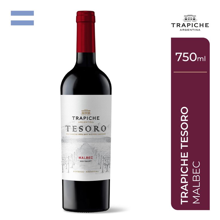 Vino Trapiche Tesoro Malbec Botella 750 mL