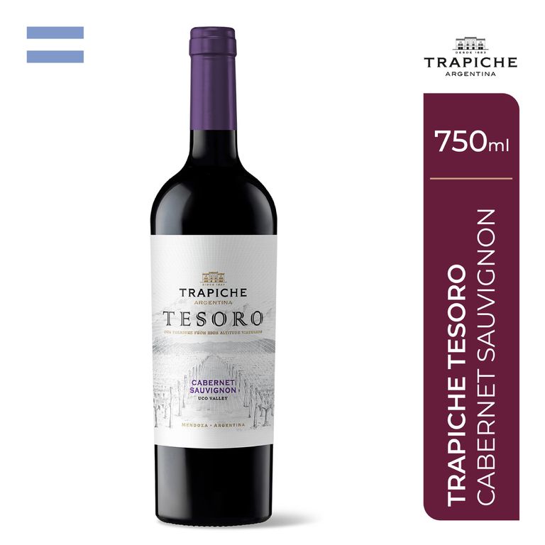 Vino Trapiche Tesoro Cabernet Sauvignon Botella 750 mL