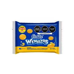 COSTA - Galleta Wenazas Sabor Mantequilla, Ajo y Orégano 6 Unidas x 22.5 g