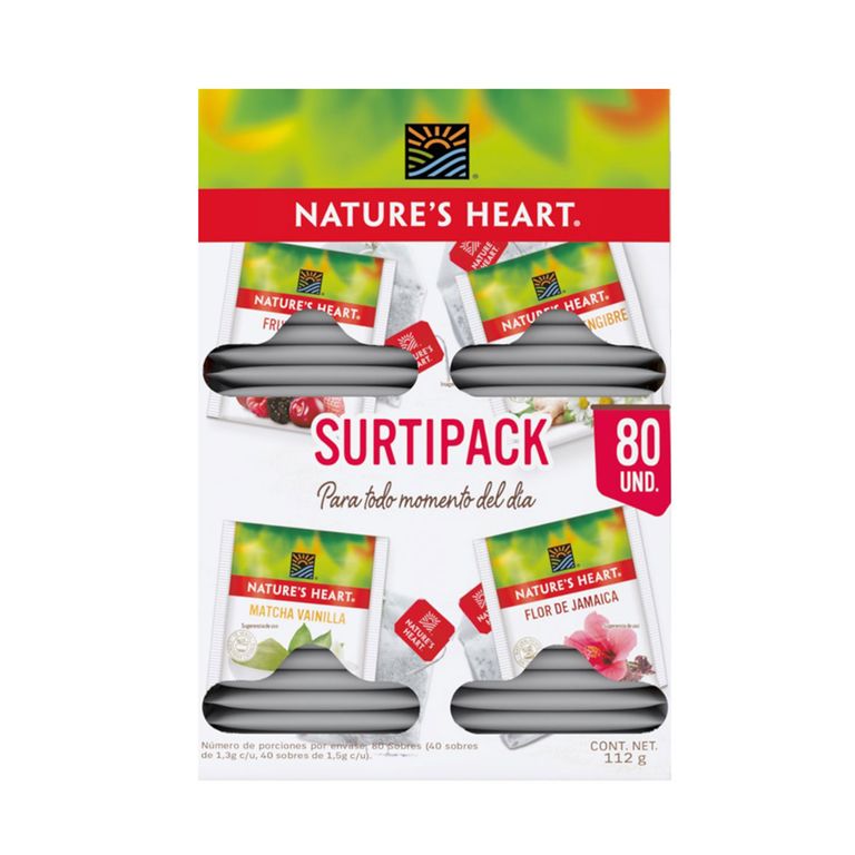 Infusiones Natures Heart Surtipack Caja 80 Sobres