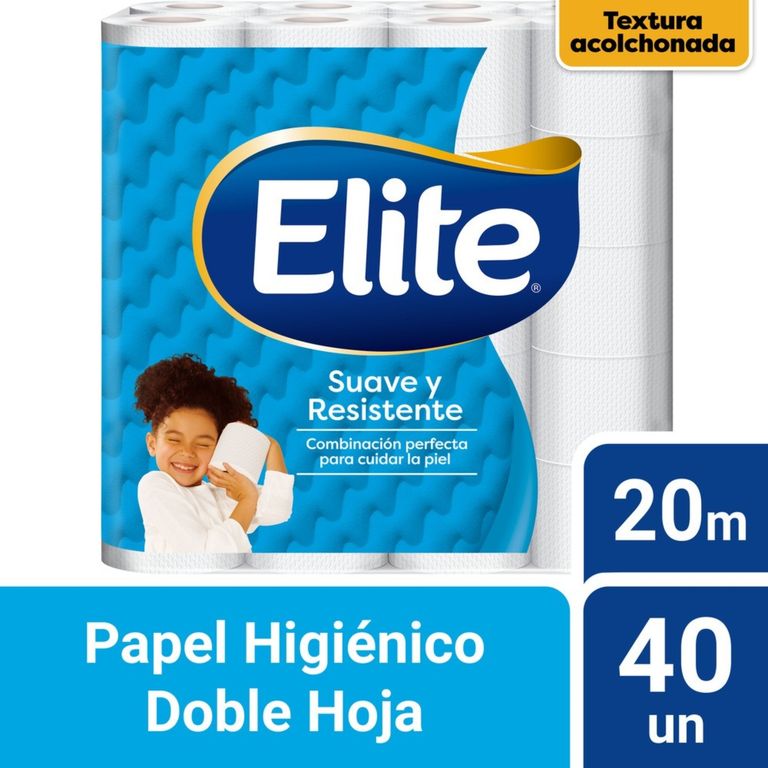 Papel Higiénico Élite Suave y Resistente Empaque 40 Und