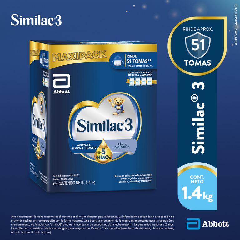 Similac 3 con Mezcla de 5 HMOS Empaque 1.4 Kg