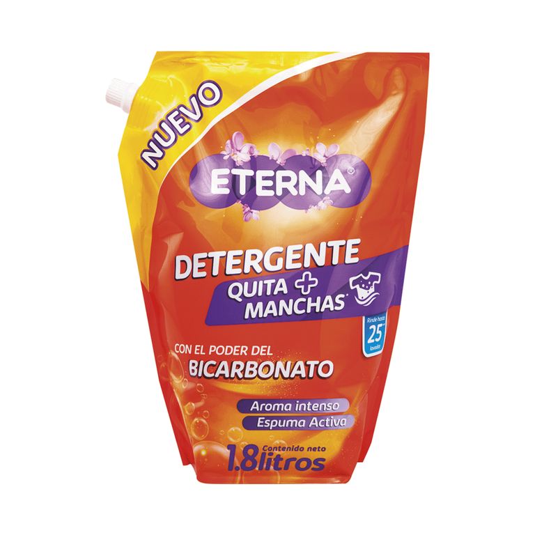 Detergente Líquido Eterna Quita+ Manchas Doypack 1.8 L