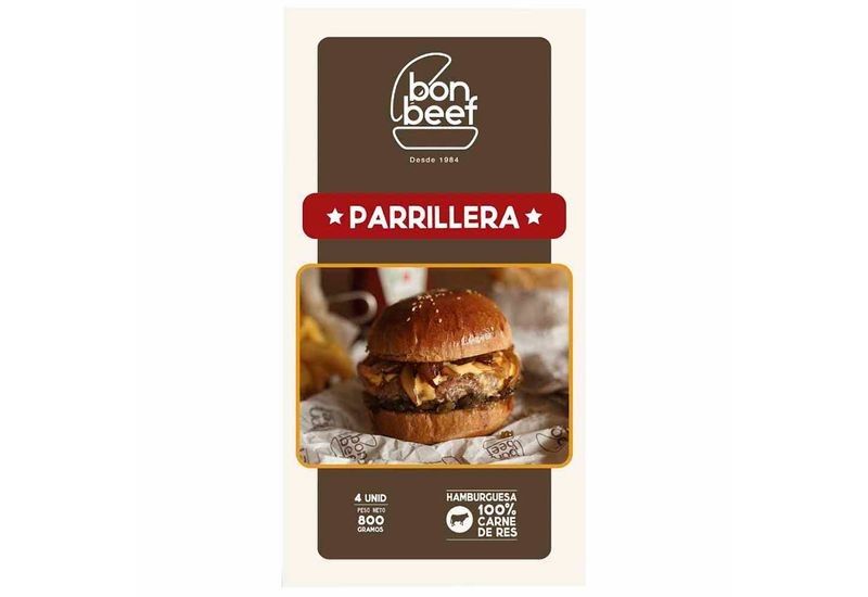 Hamburguesa Parrillera Bon Beef Empaque 4 Und