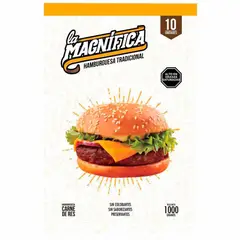 LA MAGNIFICA - Hamburguesa Tradicional La Magnífica Caja 10 Und