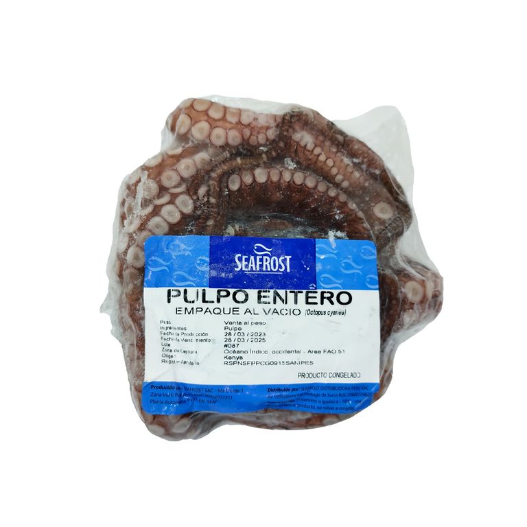 Pulpo Entero Eviscerado Congelado x Kg