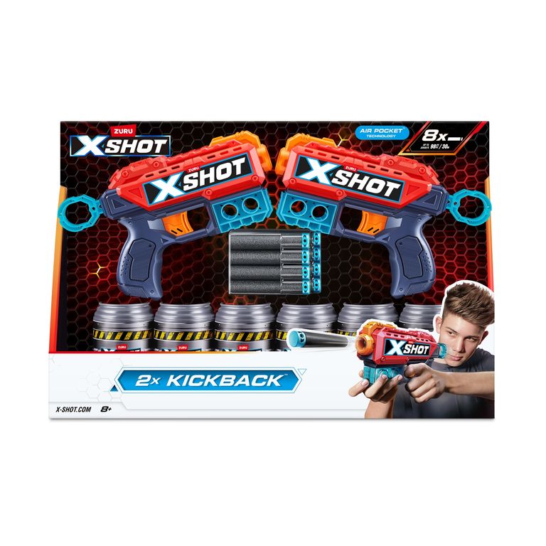 Pack x2 Lanzador de Dardos Kickback X-Shot