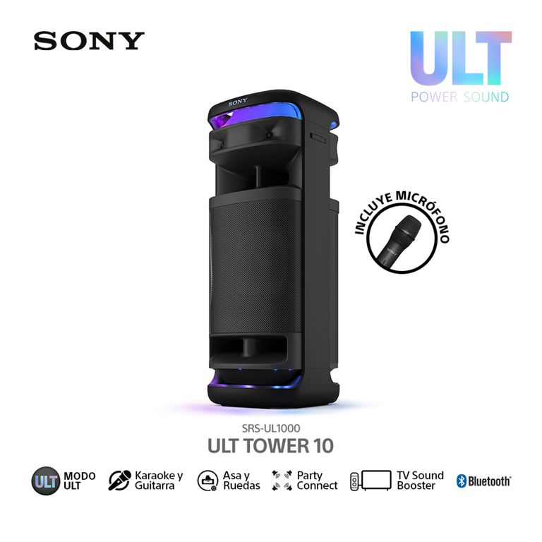 Sony Parlante Bluetooth SRS-ULT1000 de fiestas ULT TOWER 10
