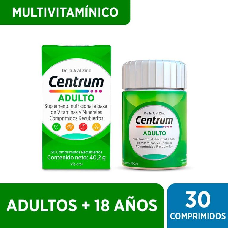 Multivitamínico Centrum Adulto Envase 30 Und