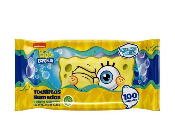 Toallitas Húmedas Gelatti Bob Esponja Empaque 100 Und