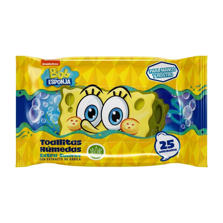Toallitas Húmedas Gelatti Bob Esponja Empaque 25 Und