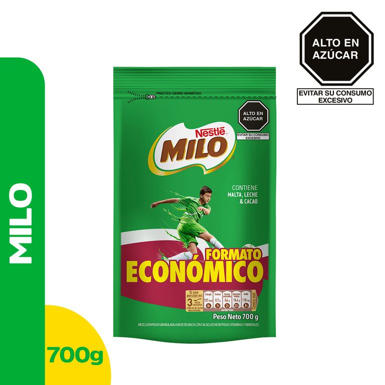 Mezcla Granulado Milo Malta Cacao Doypack 700 g