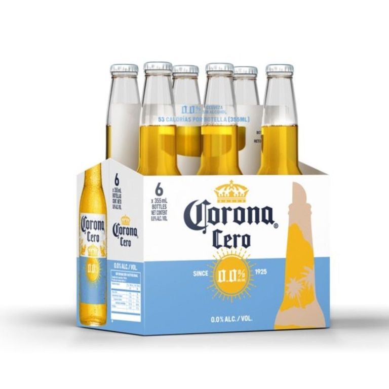 Cerveza Corona Cero Sin Alcohol Sixpack Botella 355 mL