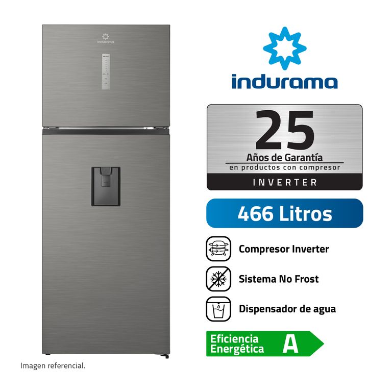 Refrigeradora 466L Croma con Dispensador
