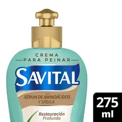 SAVITAL - Crema Peinadora Savital Sérum Aminoácidos Sábila Envase 275mL