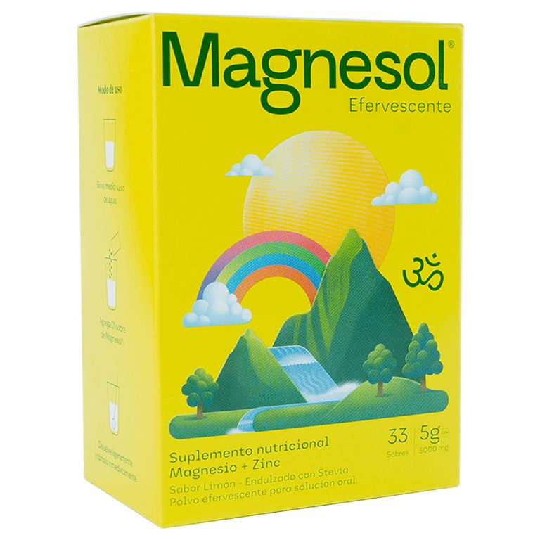Bebida Efervescente Magnesol Limón Caja 33 Sobres