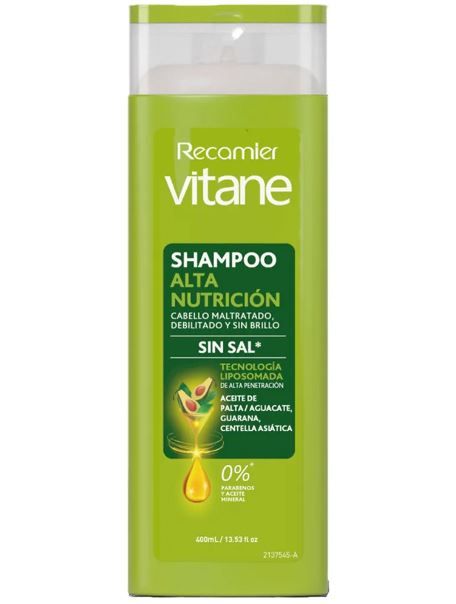 Shampoo Vitane Alta Nutrición Envase 400 mL