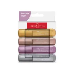 FABER CASTELL - Resaltadores Faber Castell 46 SF Metálicos Empaque 4 Und