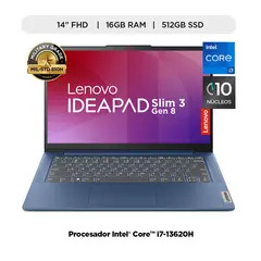 LENOVO - Laptop Lenovo IdeaPad Slim 3i Intel Core i7-13620H 16GB RAM 512GB SSD 14" FHD