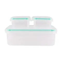 PRECIO UNO - Set x 3 Piezas Contenedor B Rect 2x250mL+1600mL Asst