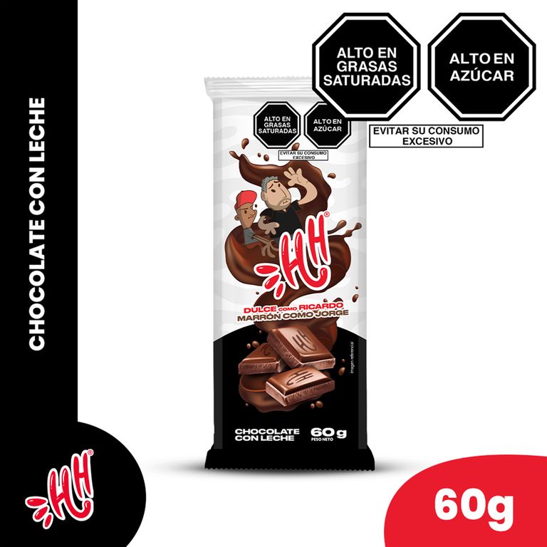 Tableta Chocolate con Leche HH Empaque 60 g