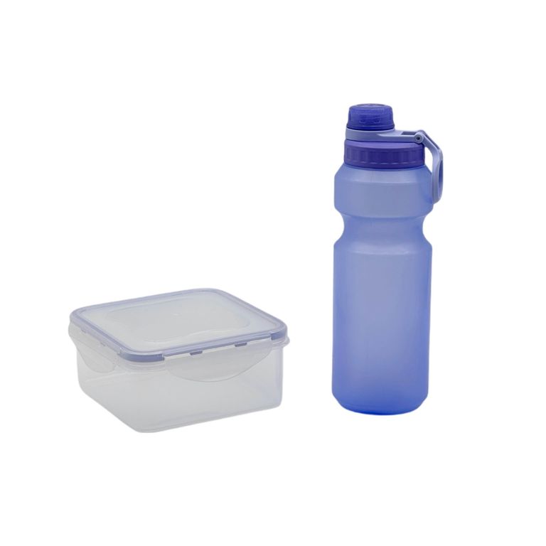 Set x 2 Tomatodo 550mL+Contenedor Lila Escolar