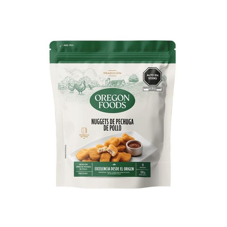 Nuggets de Pechuga de Pollo Oregon Foods Bolsa 330 g