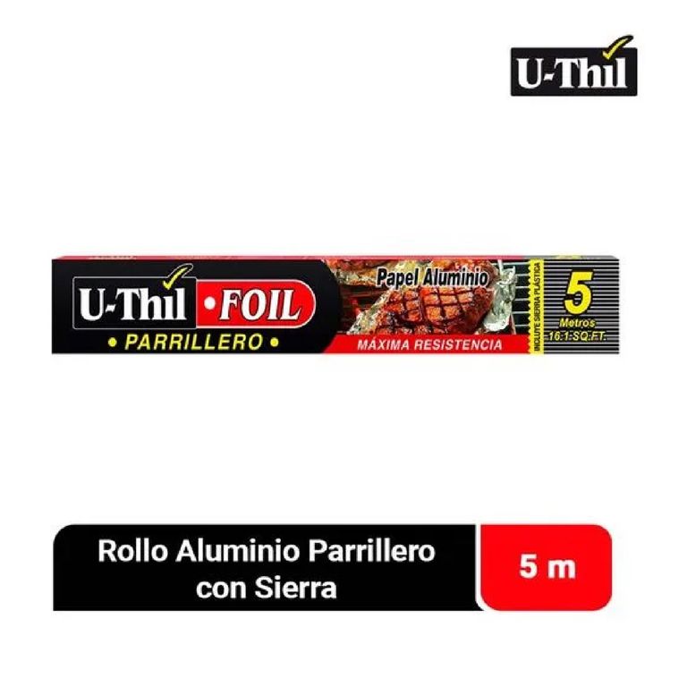 Rollo Papel Aluminio Parrillero Uthil Caja 5 m