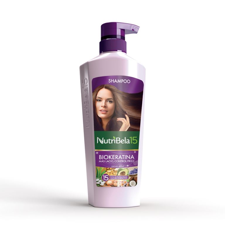 Shampoo Nutribela 15 Biokeratina Botella 400 mL