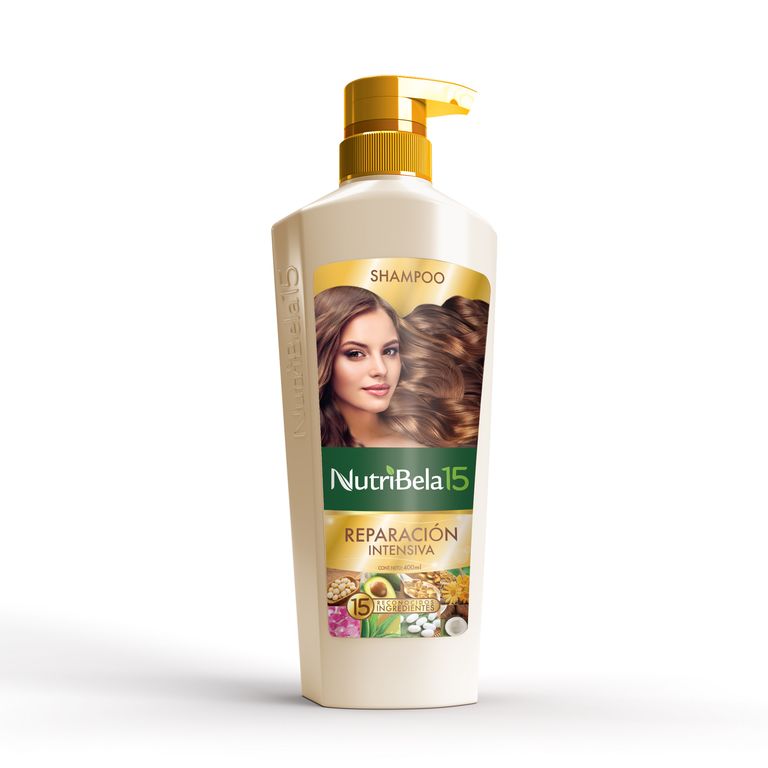 Shampoo Nutribela 15 Reparación Intensiva Botella 400 mL