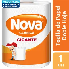 NOVA - Papel Toalla Gigante Doble Hoja Clásica 70m