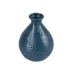 undefined - Maceta Ovalada Lineas Verde 20Cm