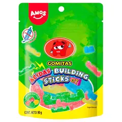 AMOS - Gomitas 4D Buildin g Sticks Acidos 90 g