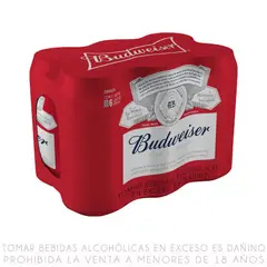 BUDWEISER - Cerveza Sixpack Lata 355 mL