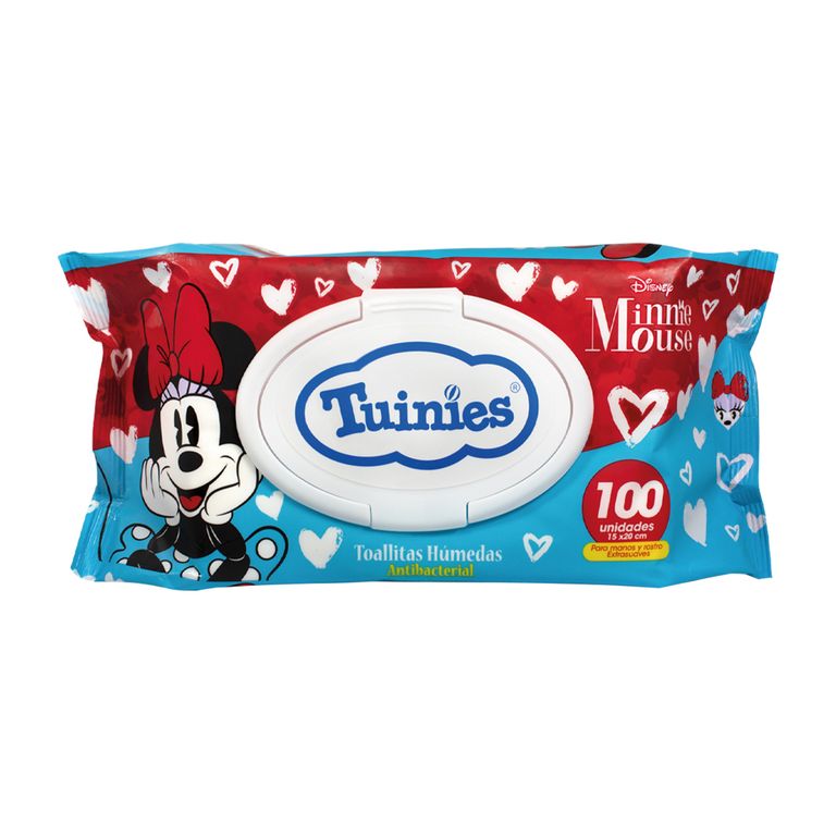 Toallitas Húmedas Tuinies Minnie Empaque 100 Und