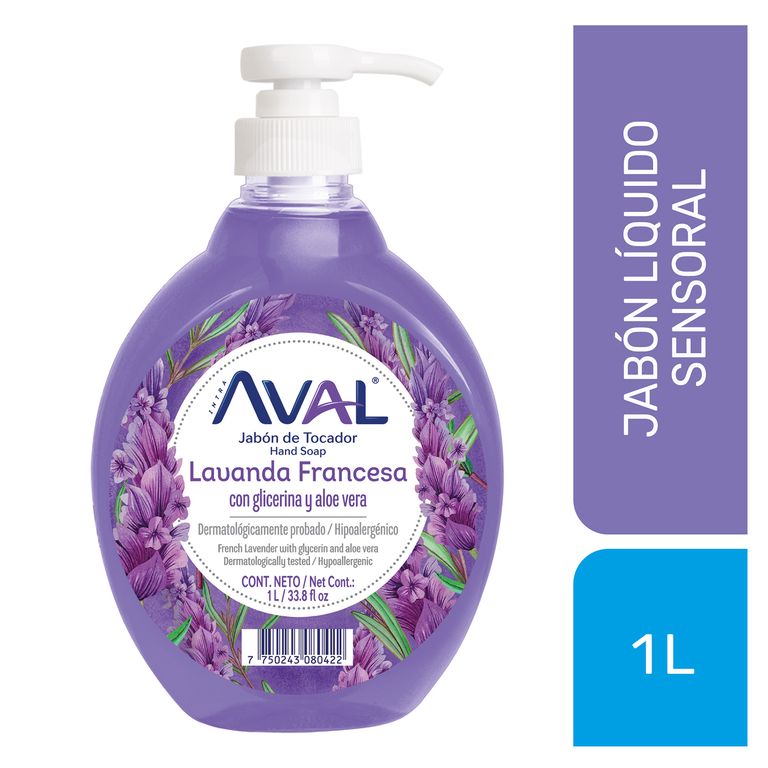 Jabón Liquido Aval Lavanda Envase 1 L