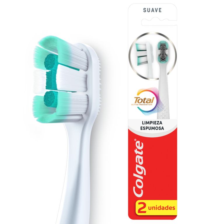 Cepillo de Dientes Colgate Total Prevención Activa Suave Empaque 2 Und