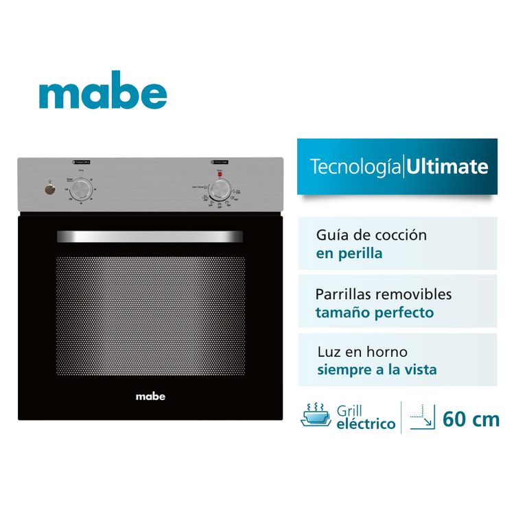 Horno de empotre eléctrico 60cm 220v Inox Mabe HM6028EYAI0