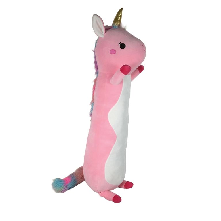 Peluche Largo Unicornio Rosa 80 cm