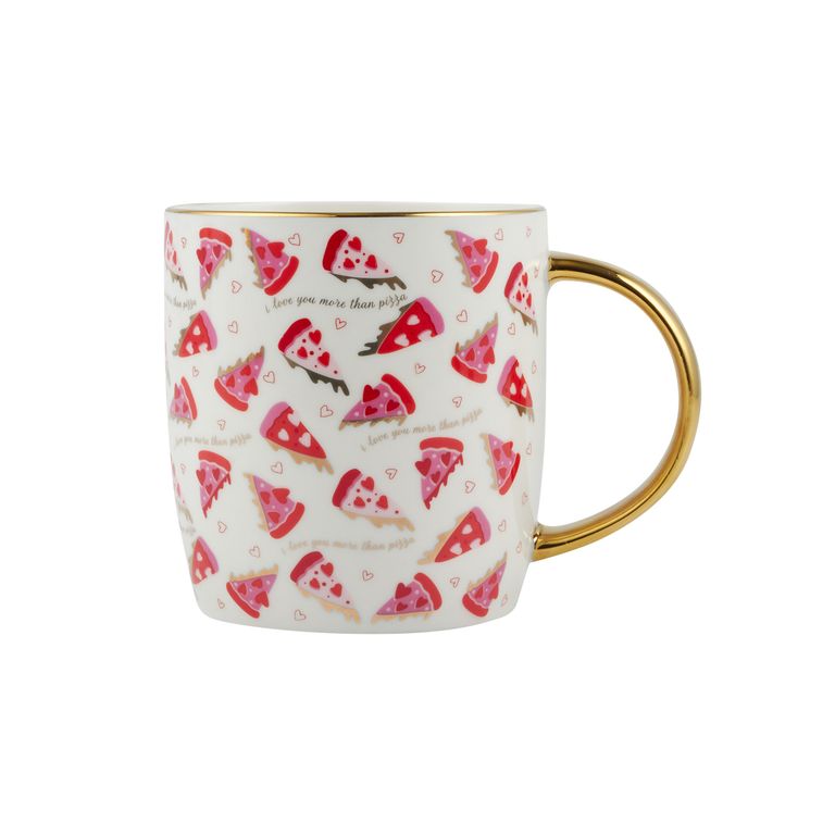 Taza Mug Gold Rainbow 340mL Pizza Love
